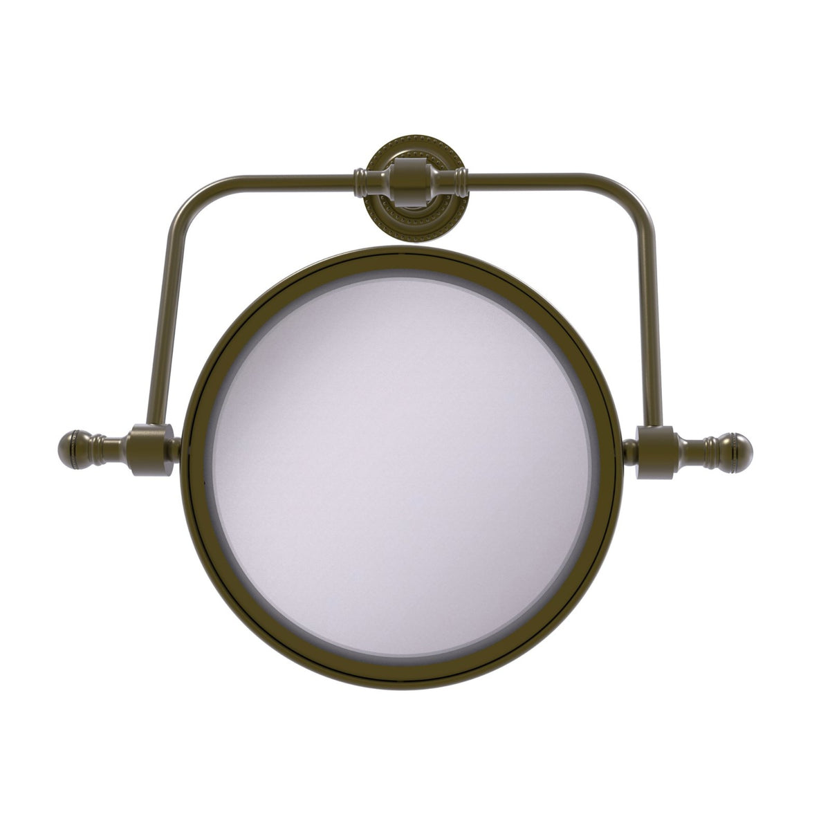 Retro Dot Collection Wall Mounted Swivel Makeup Mirror 8 Inch Diameter With 3X Magnification  Rdm4/3Xabr