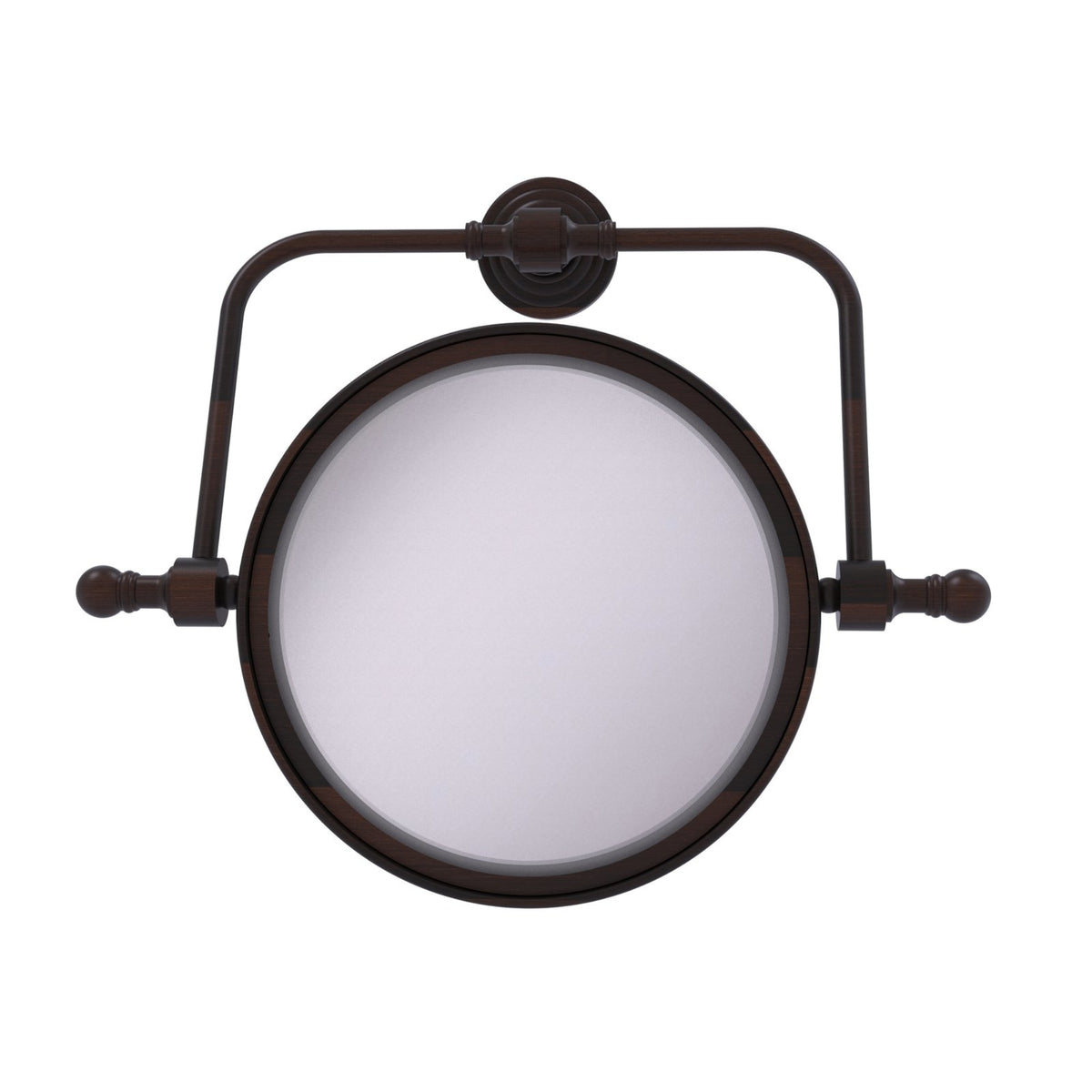 Retro Wave Collection Wall Mounted Swivel Makeup Mirror 8 Inch Diameter With 3X Magnification  Rwm4/3Xvb