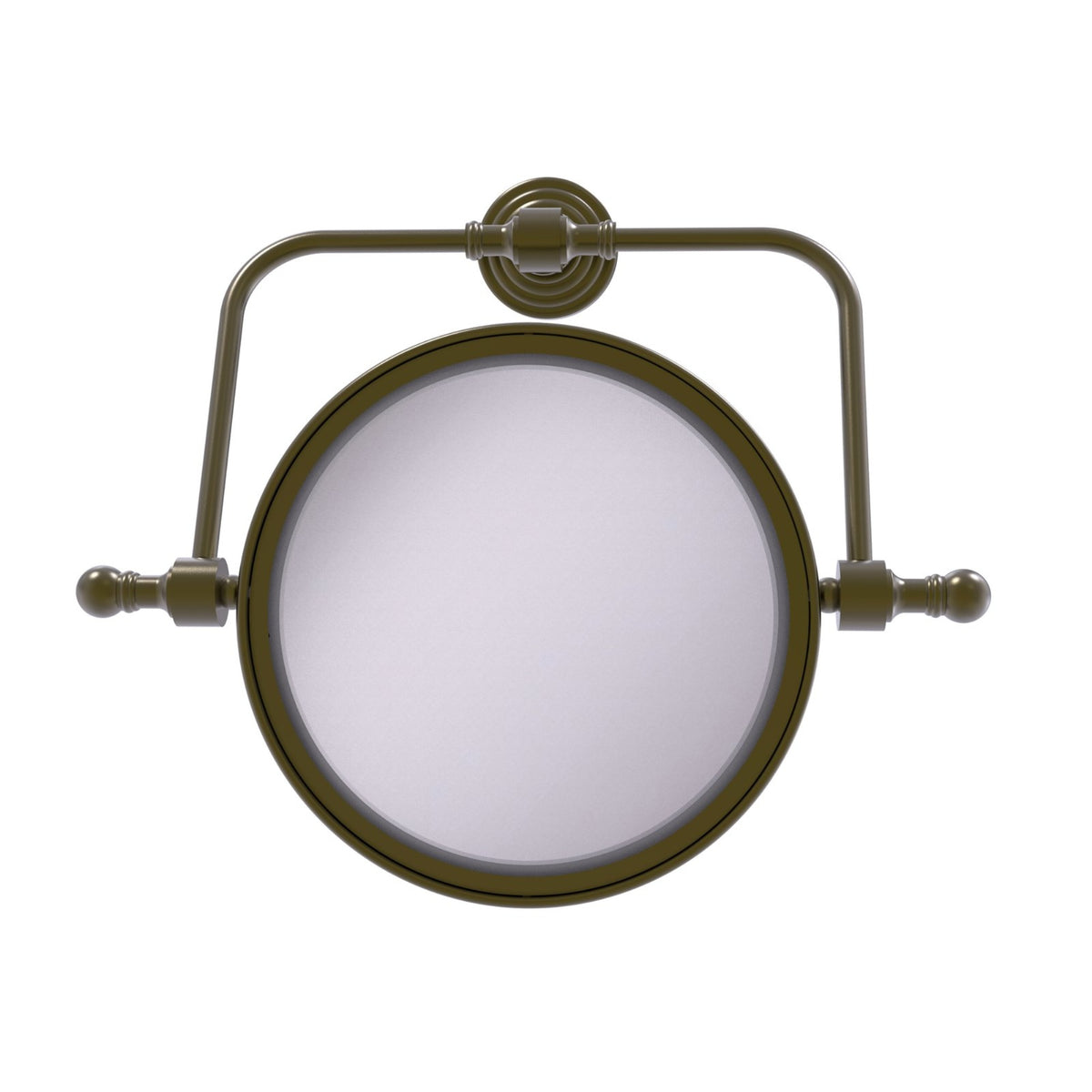 Retro Wave Collection Wall Mounted Swivel Makeup Mirror 8 Inch Diameter With 5X Magnification  Rwm4/5Xabr
