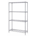 Convenient Shelving Unit Pack, 4-tier, 42W x 18D x 72H, 300 lb. load capacity per shelf, includes: (4) wire shelves, (4) posts, 