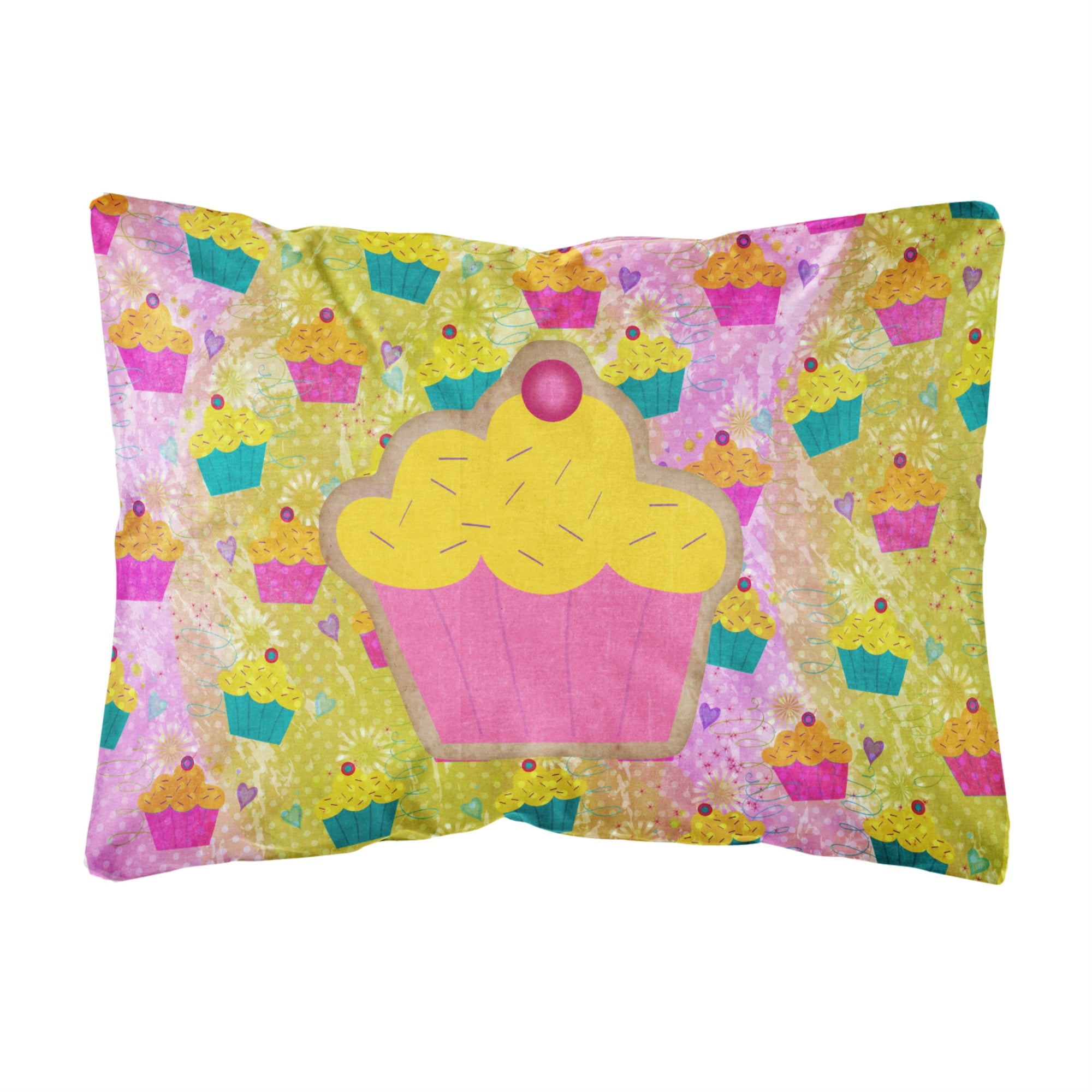 'Caroline'S Treasures Sb3003Pw1216 Cupcake Canvas Fabric Decorative Pillow, Large, Multicolor'