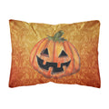 'Caroline'S Treasures Sb3020Pw1216 October Pumpkin Halloween Canvas Fabric Decorative Pillow, Large, Multicolor'