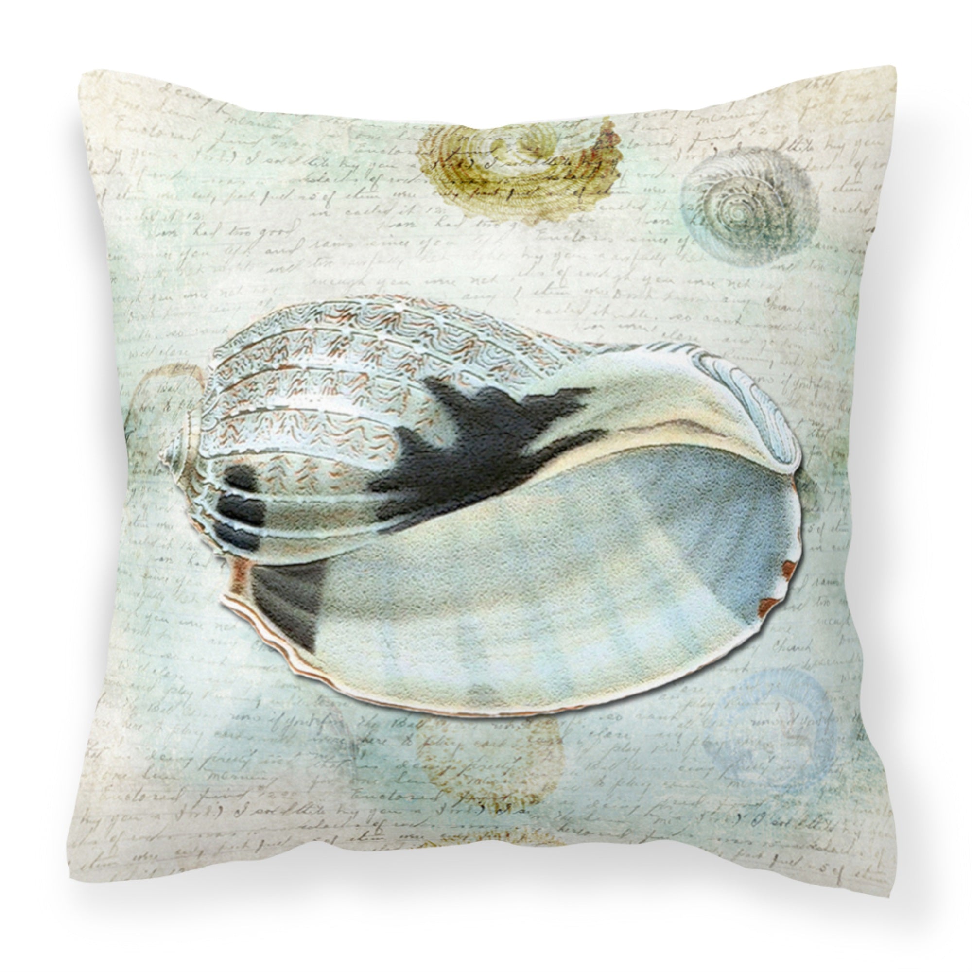 'Caroline'S Treasures Sb3028Pw1414 Shells Canvas Fabric Decorative Pillow, Large, Multicolor'