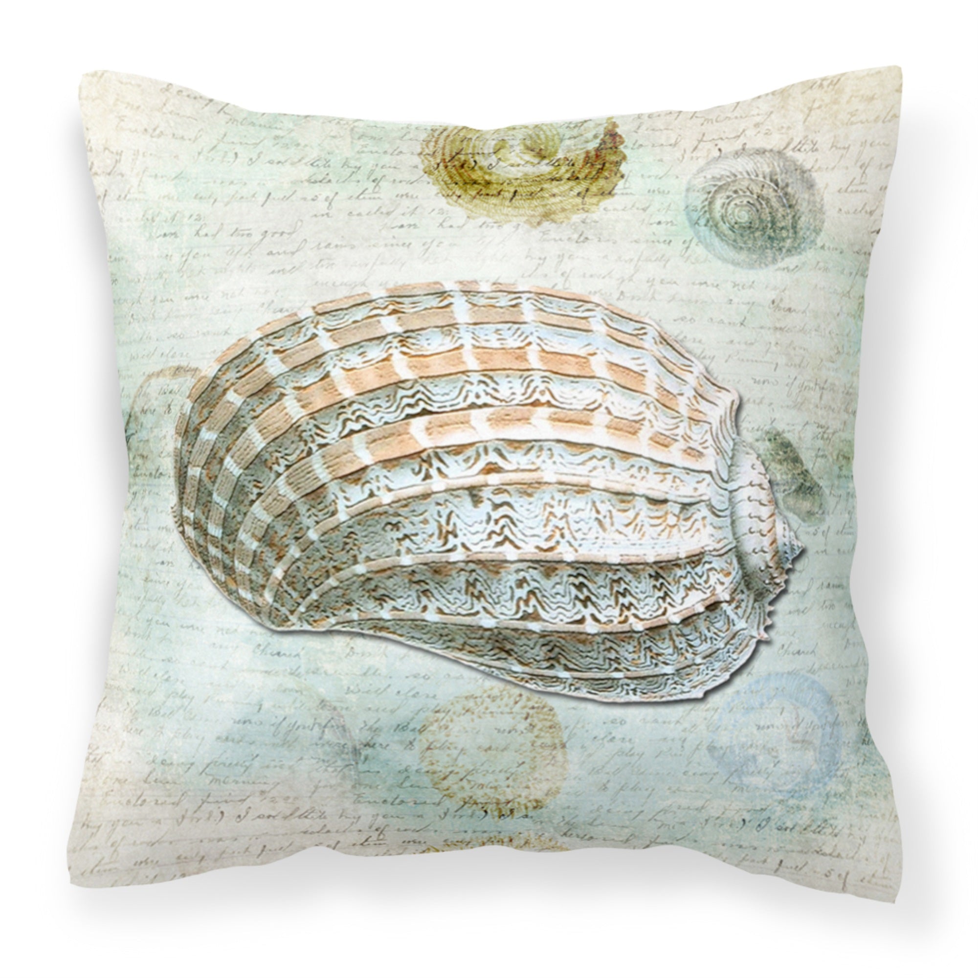'Caroline'S Treasures Sb3029Pw1414 Shells Canvas Fabric Decorative Pillow, Large, Multicolor'