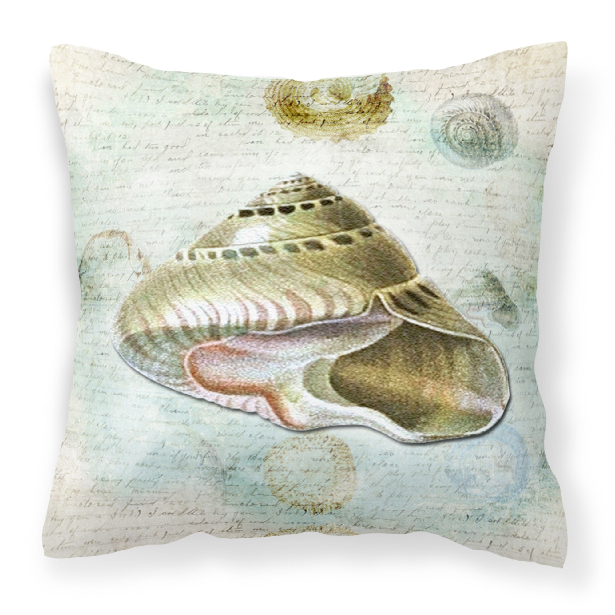 'Caroline'S Treasures Sb3030Pw1414 Shells Canvas Fabric Decorative Pillow, Large, Multicolor'