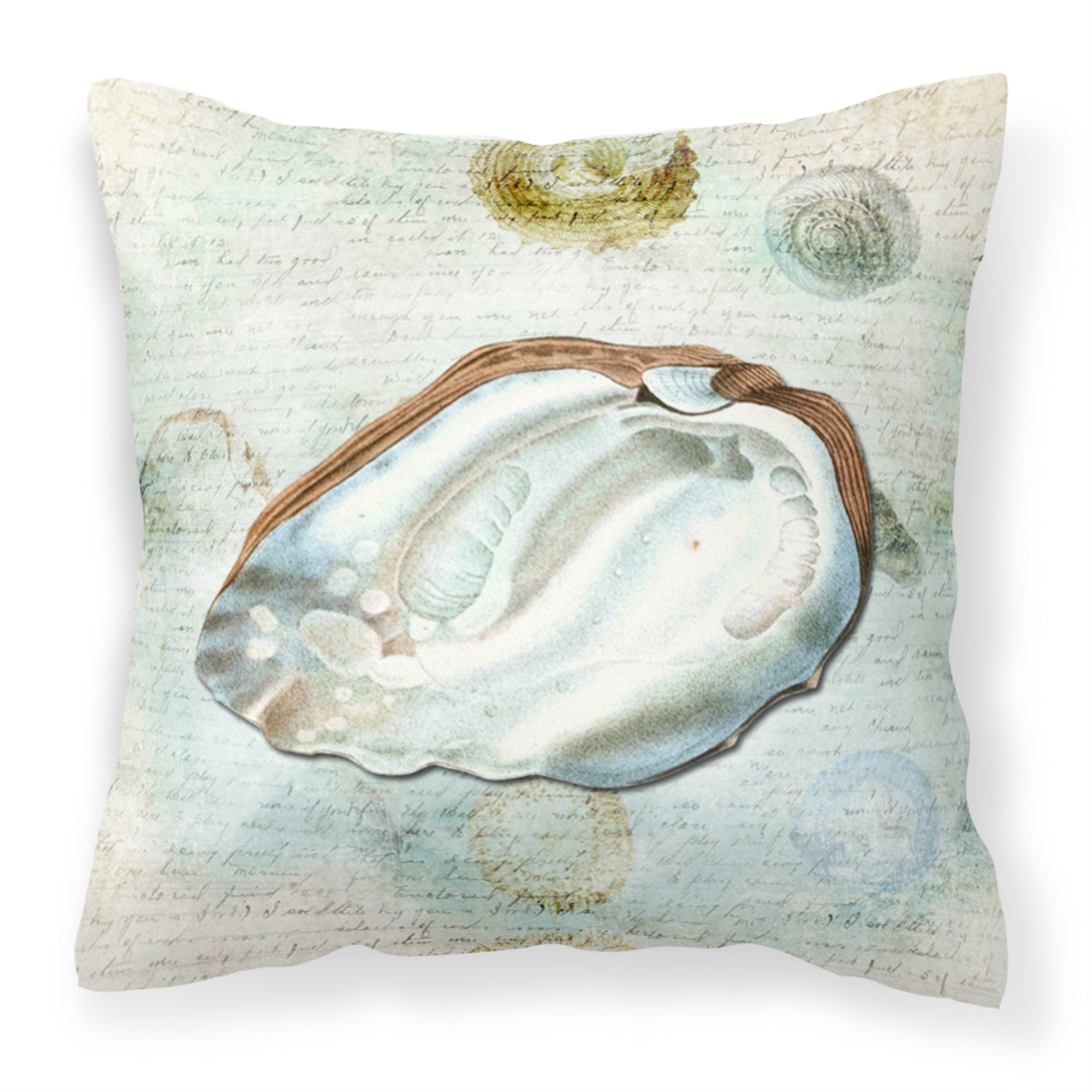 'Caroline'S Treasures Sb3031Pw1414 Shells Canvas Fabric Decorative Pillow, Large, Multicolor'
