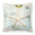 'Caroline'S Treasures Sb3036Pw1414 Starfish Canvas Fabric Decorative Pillow, Large, Multicolor'