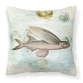 'Caroline'S Treasures Sb3042Pw1414 Fish Canvas Fabric Decorative Pillow, Large, Multicolor'