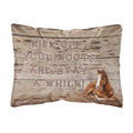 'Caroline'S Treasures Kick Off Your Boots & Stay A While Canvas Fabric Decorative Pillow, Large, Multicolor'