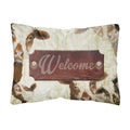 'Caroline'S Treasures Sb3065Pw1216 Welcome Cow Canvas Fabric Decorative Pillow, Large, Multicolor'