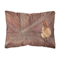 'Caroline'S Treasures Sb3075Pw1216 Welcome Chicken Canvas Fabric Decorative Pillow, Large, Multicolor'