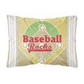 'Caroline'S Treasures Sb3077Pw1216 Baseball Rules Canvas Fabric Decorative Pillow, Large, Multicolor'