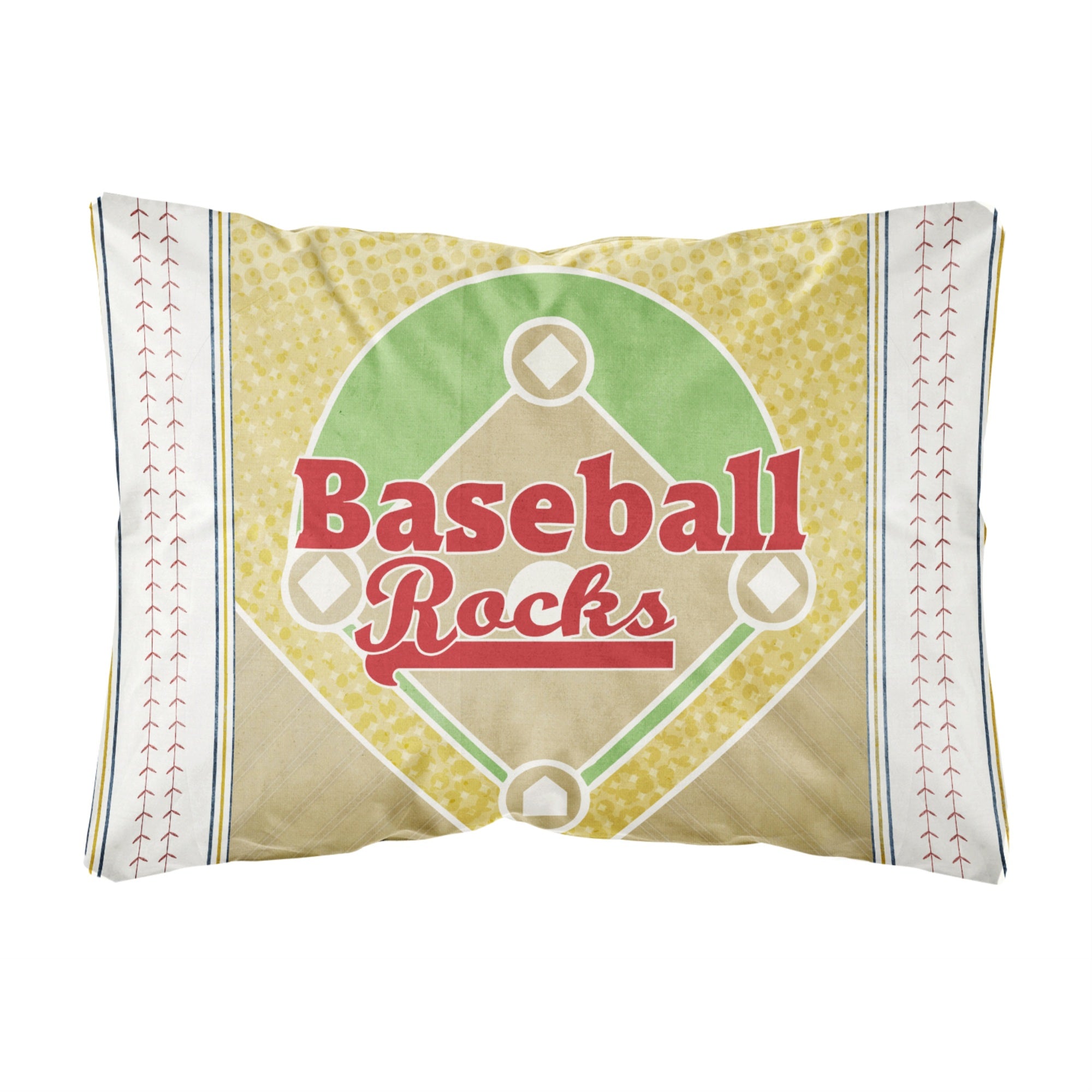 'Caroline'S Treasures Sb3077Pw1216 Baseball Rules Canvas Fabric Decorative Pillow, Large, Multicolor'
