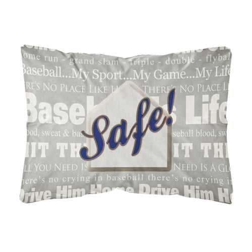 'Caroline'S Treasures Sb3079Pw1216 Safe At Home Canvas Fabric Decorative Pillow, Large, Multicolor'