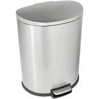 13-Gallon Step-on Stainless Steel Kitchen Trash Can with Removable Bucket Liner