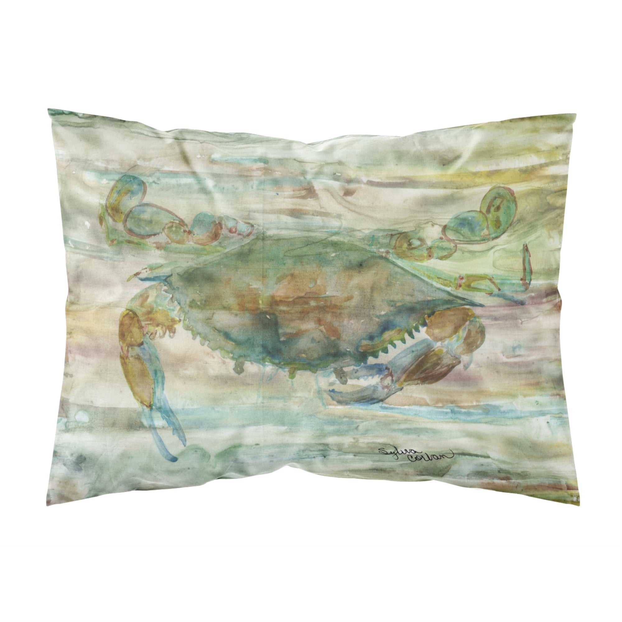 'Caroline'S Treasures Crab A Leg Up Sunset Fabric Standard Pillowcases, Multicolor'