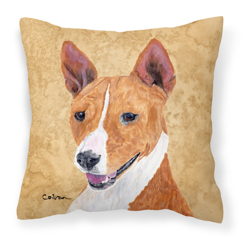 'Caroline'S Treasures Sc9124Pw1414 Basenji Decorative Canvas Fabric Pillow, Large, Multicolor'