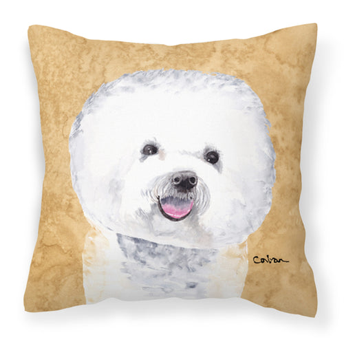 'Caroline'S Treasures Sc9135Pw1414 Bichon Frise Decorative Canvas Fabric Pillow, Large, Multicolor'