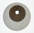 ROUND DOUBLE LAYER WALL DECOR, RIBBED FINISH, 19 X 2.56