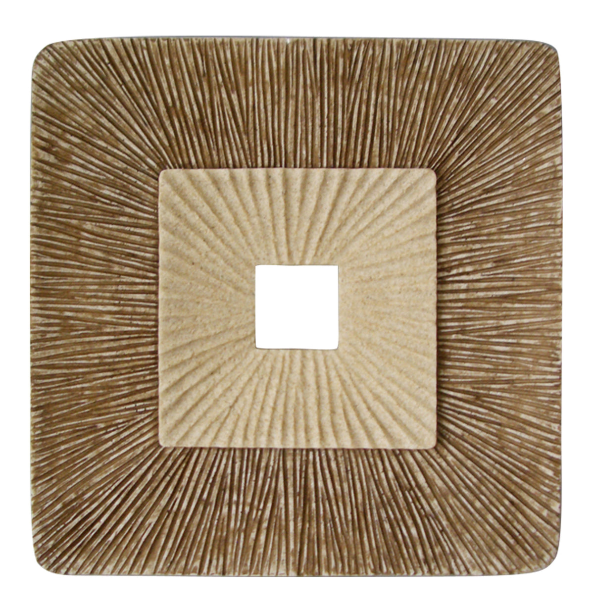 Square Double Layer Ribbed Wall Plaque 26 Inch  X 2 Inch