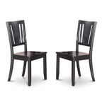 East West Furniture Shelton 5 Piece Dining Set for 4 Includes a Round Kitchen Table with Pedestal and 4 Dinette Chairs, 42x42 Inch, Black