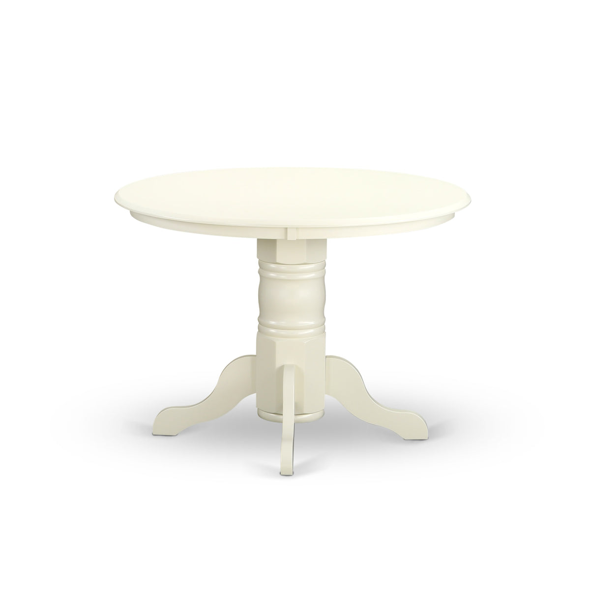 Shen5Lwh78 5Pc Rounded 42 Inch Dining Table And Four Parson Chair With Linen White Leg And Pu Leather Color Pink Flamingo