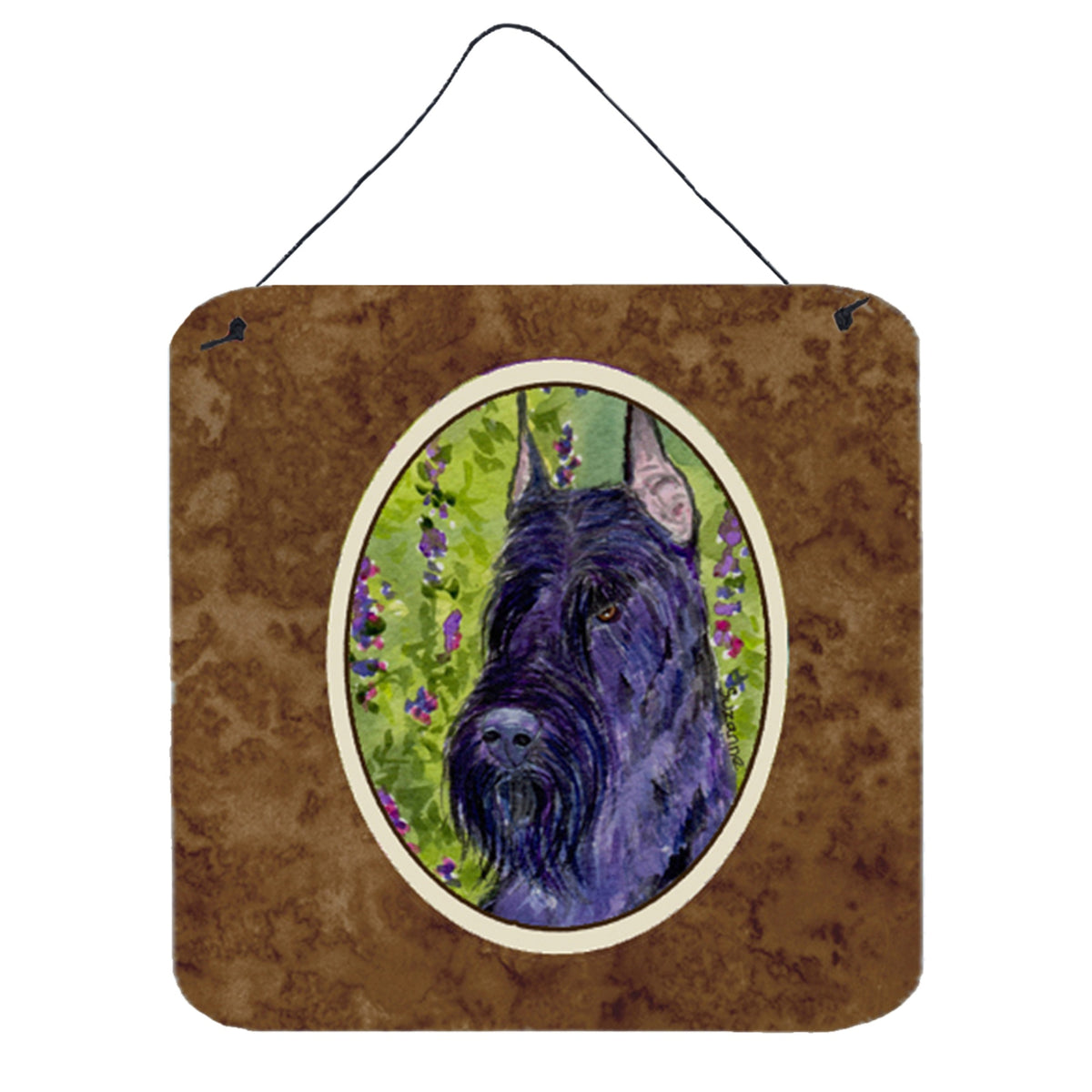 CarolineS Treasures Ss1018Ds66 Scottish Terrier Aluminum Metal Wall Or Door Hanging Prints, 6 X 6 Inch  Inch , Multicolor