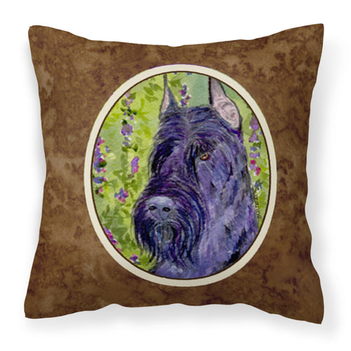 'Caroline'S Treasures Ss1018Pw1414 Scottish Terrier Decorative Canvas Fabric Pillow, Large, Multicolor'