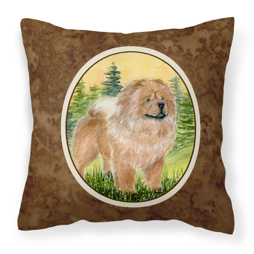 'Caroline'S Treasures Ss7004Pw1414 Chow Chow Decorative Canvas Fabric Pillow, Large, Multicolor'
