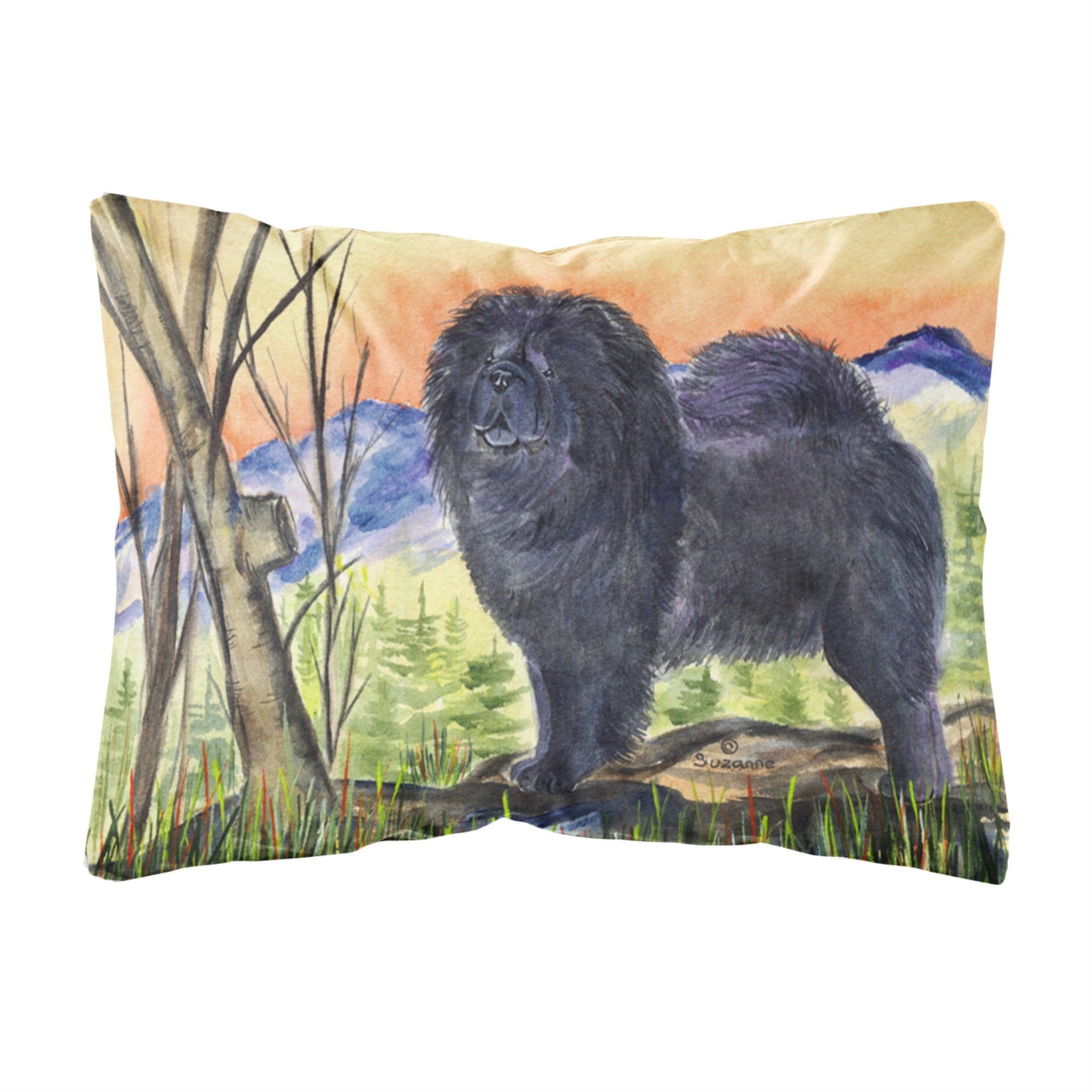 'Caroline'S Treasures Ss7005Pw1216 Chow Chow Decorative Canvas Fabric Pillow, Large, Multicolor'