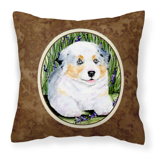 'Caroline'S Treasures Ss8005Pw1414 Australian Shepherd Decorative Canvas Fabric Pillow, Large, Multicolor'