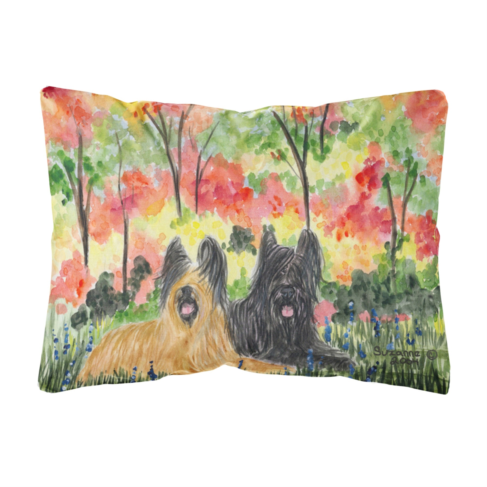 'Caroline'S Treasures Ss8045Pw1216 Briard Decorative Canvas Fabric Pillow, Large, Multicolor'