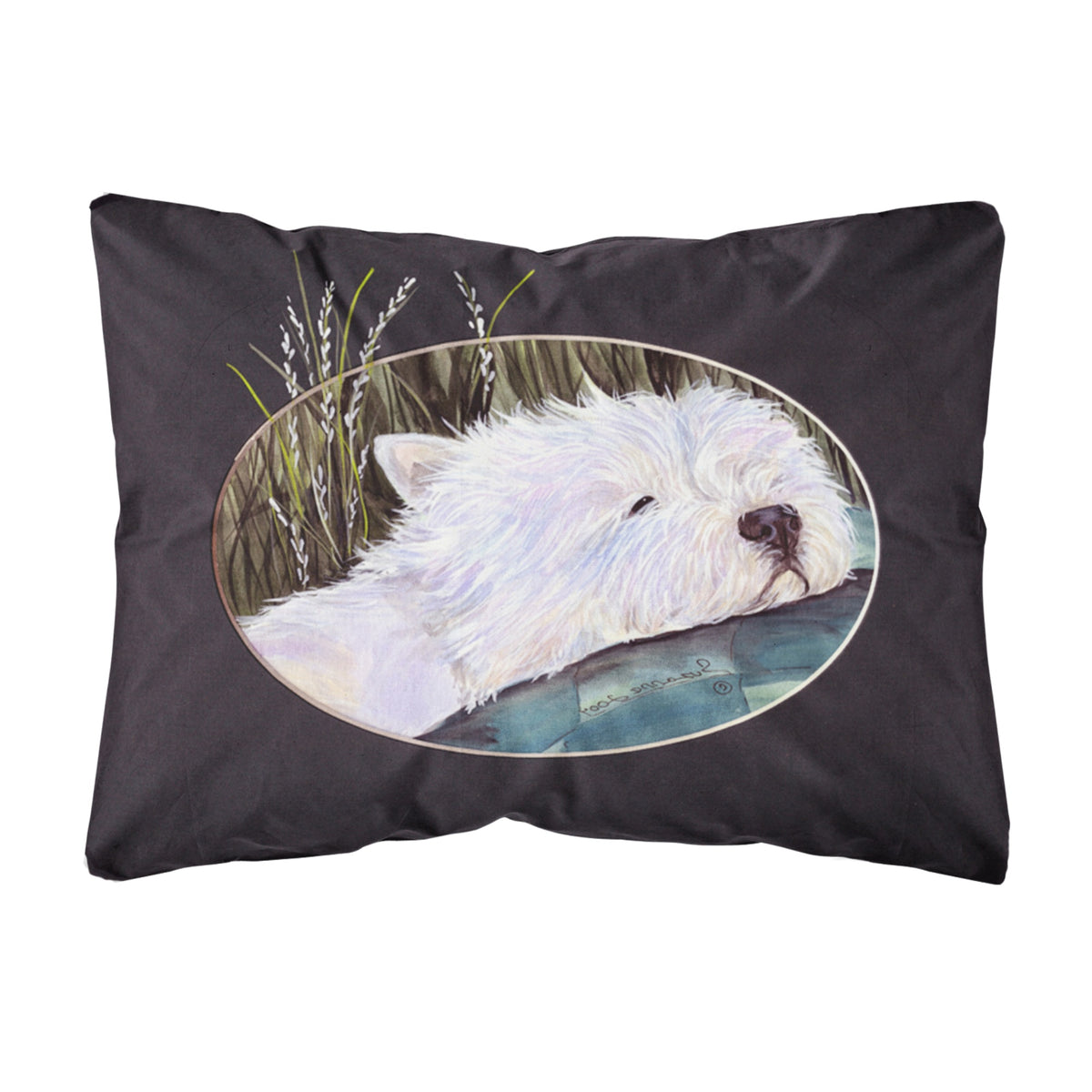 'Caroline'S Treasures Ss8052Pw1216 Westie Decorative Canvas Fabric Pillow, Large, Multicolor'