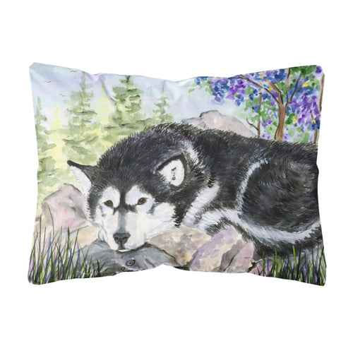 'Caroline'S Treasures Ss8062Pw1216 Alaskan Malamute Decorative Canvas Fabric Pillow, Large, Multicolor'