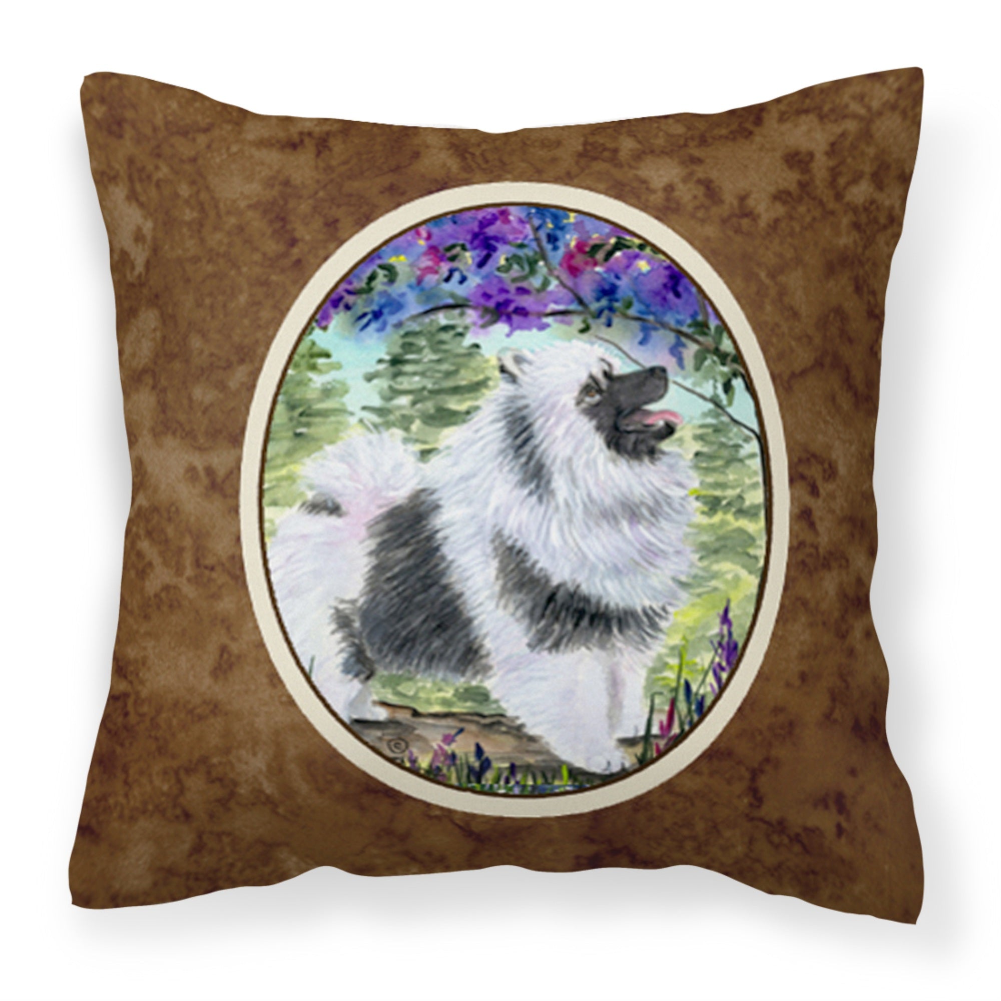 'Caroline'S Treasures Ss8063Pw1414 Keeshond Decorative Canvas Fabric Pillow, Large, Multicolor'