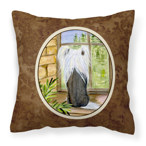 'Caroline'S Treasures Ss8121Pw1414 Chinese Crested Decorative Canvas Fabric Pillow, Large, Multicolor'
