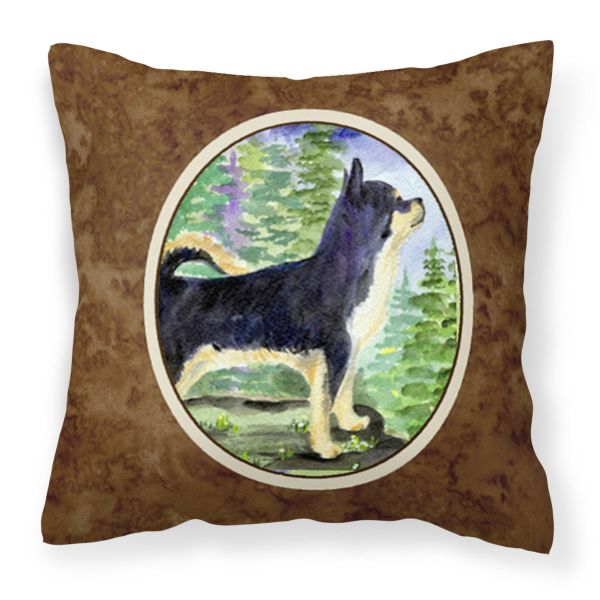 'Caroline'S Treasures Ss8230Pw1414 Chihuahua Decorative Canvas Fabric Pillow, Large, Multicolor'