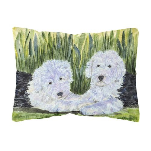 'Caroline'S Treasures Ss8282Pw1216 Old English Sheepdog Decorative Canvas Fabric Pillow, Large, Multicolor'