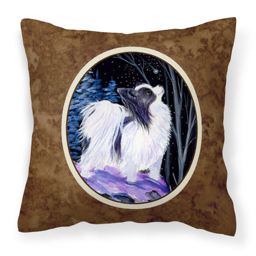 'Caroline'S Treasures Ss8383Pw1414 Starry Night Papillon Decorative Canvas Fabric Pillow, Large, Multicolor'