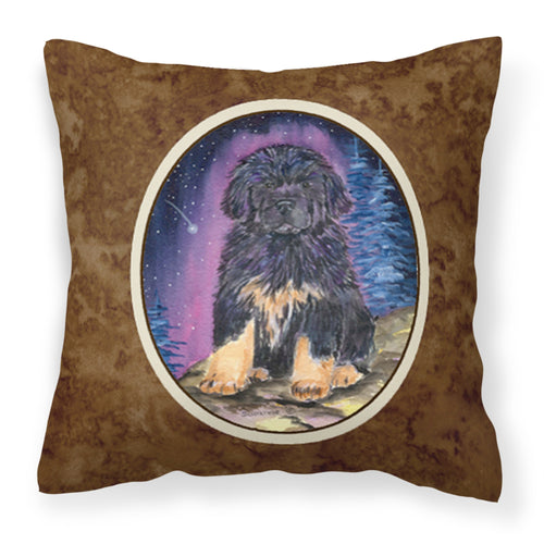 'Caroline'S Treasures Ss8440Pw1414 Starry Night Tibetan Mastiff Fabric Pillow, Large, Multicolor'