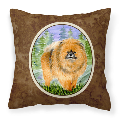 'Caroline'S Treasures Ss8459Pw1414 Pomeranian Decorative Canvas Fabric Pillow, Large, Multicolor'