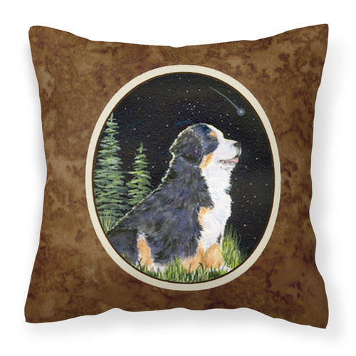 'Caroline'S Treasures Ss8468Pw1414 Starry Night Bernese Mountain Dog Fabric Pillow, Large, Multicolor'