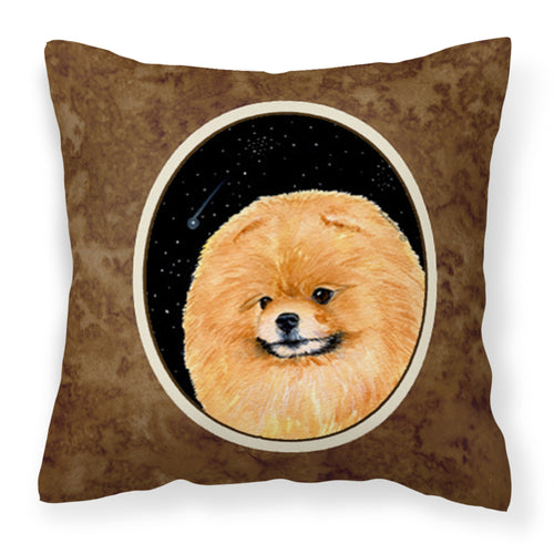 'Caroline'S Treasures Ss8481Pw1414 Starry Night Pomeranian Decorative Canvas Fabric Pillow, Large, Multicolor'