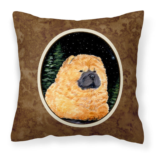 'Caroline'S Treasures Ss8489Pw1414 Starry Night Chow Chow Decorative Canvas Fabric Pillow, Large, Multicolor'