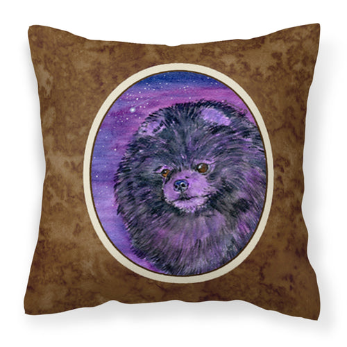 'Caroline'S Treasures Ss8501Pw1414 Starry Night Pomeranian Decorative Canvas Fabric Pillow, Large, Multicolor'