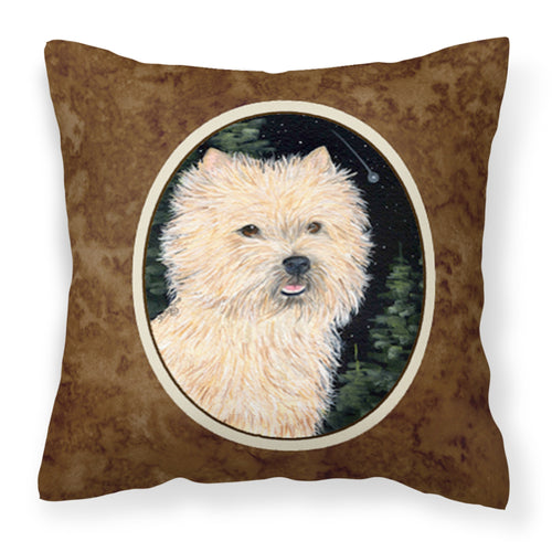 'Caroline'S Treasures Ss8502Pw1414 Starry Night Cairn Terrier Fabric Pillow, Large, Multicolor'