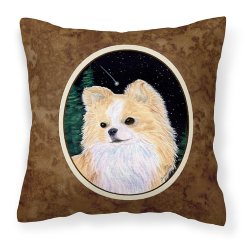 'Caroline'S Treasures Ss8508Pw1414 Starry Night Chihuahua Decorative Canvas Fabric Pillow, Large, Multicolor'