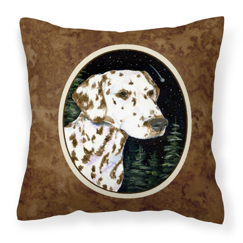 'Caroline'S Treasures Ss8518Pw1414 Starry Night Dalmatian Decorative Canvas Fabric Pillow, Large, Multicolor'