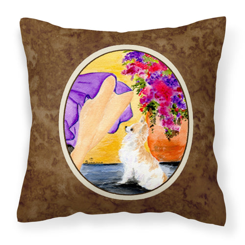 'Caroline'S Treasures Ss8521Pw1414 Lady With Her Chihuahua Decorative Canvas Fabric Pillow, Large, Multicolor'