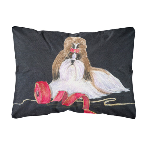 'Caroline'S Treasures Ss8562Pw1216 Shih Tzu Decorative Canvas Fabric Pillow, Large, Multicolor'